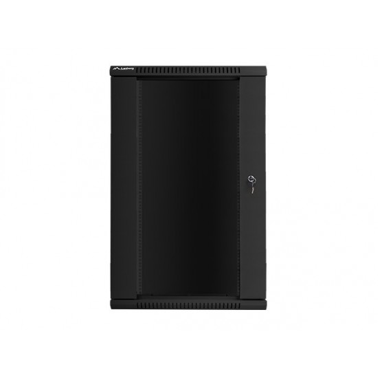 Szafa instalacyjna wisząca 19' 22U 600X600mm czarna (drzwi      szklane)