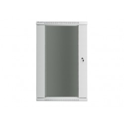 Szafa instalacyjna wisząca 19 22U 600X600mm szara (drzwi szklane)