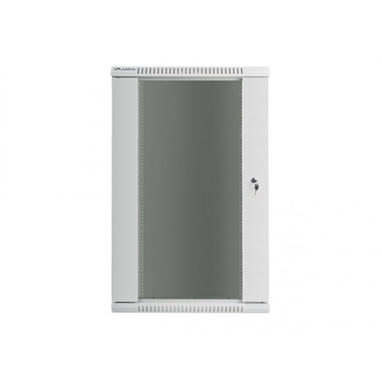 Szafa instalacyjna wisząca 19 22U 600X600mm szara (drzwi szklane)