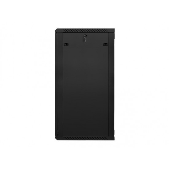 Szafa instalacyjna wisząca 19' 27U 600X600mm czarna (drzwi      szklane)