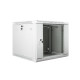 Szafa instalacyjna wisząca 19' 9U 600X600mm szara (drzwi        szklane)
