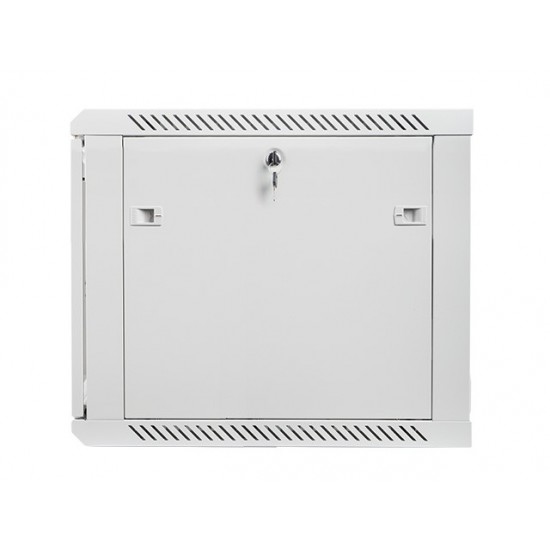 Szafa instalacyjna wisząca 19' 9U 600X600mm szara (drzwi        szklane)