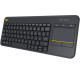 K400 Plus Wireless Touch Keyboard Czarna