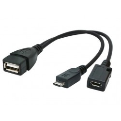 KABEL USB MICRO AF-BM+(F) USB 2.0 OTG 15CM 
