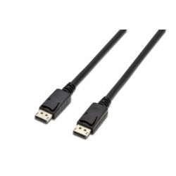 Kabel połączeniowy DisplayPort z zatrzaskami 1080p 60Hz FHD Typ DP/DP M/M czarny 10m
