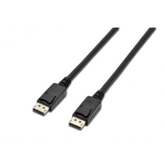 Kabel połączeniowy DisplayPort z zatrzaskami 1080p 60Hz FHD Typ DP/DP M/M czarny 10m