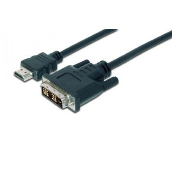 Kabel adapter HDMI Standard 1080p 60Hz FHD Typ HDMI A/DVI-D (18+1) M/M czarny 2m