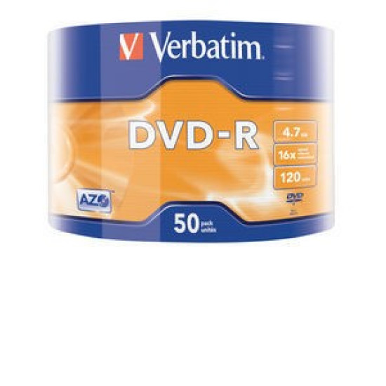 DVD-R 16x 4.7GB 50P SP Matt Silver Wrap 43788 