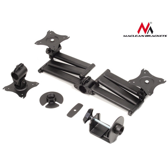 Uchwyt biurkowy na 3 monitory LCD podwójne ramiona MC-691 13