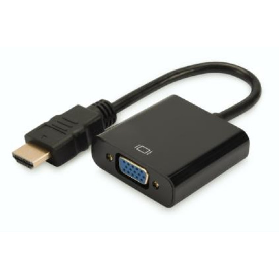 Konwerter/adapter audio-video HDMI do VGA, 1080p FHD, z audio 3.5mm MiniJack