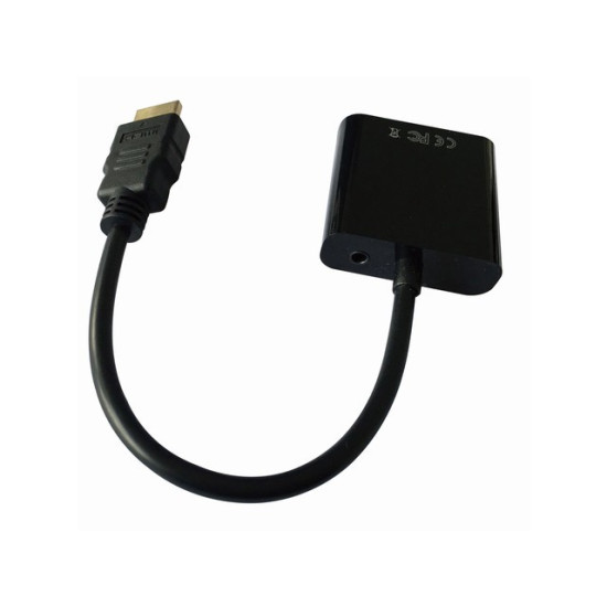 Adapter HDMI-A(M)->VGA (F)+Audio na kablu 