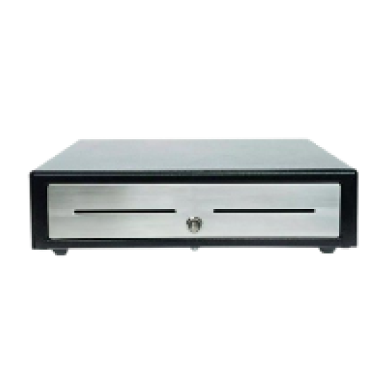 CD4-1616WTSSC48-S2 16in White CASH DRAWER with SS front 4 Bill 8 Coin with 2 media slots
