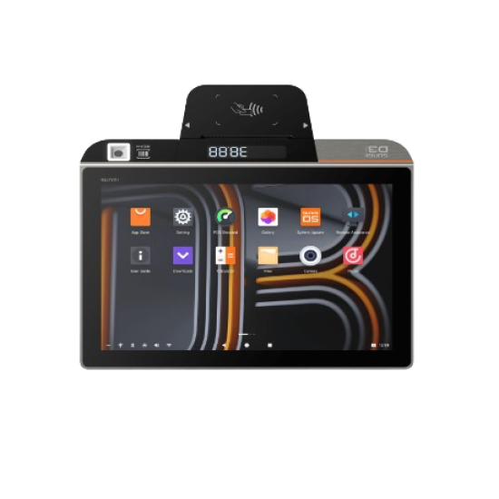 D3 MINI, SUNMI OS, A13, 10.1_+2.4_, 3GB+32GB, 1MP Front camera scanner, 58mm printer, NFC, Wifi, EU Adapter, 3-Y