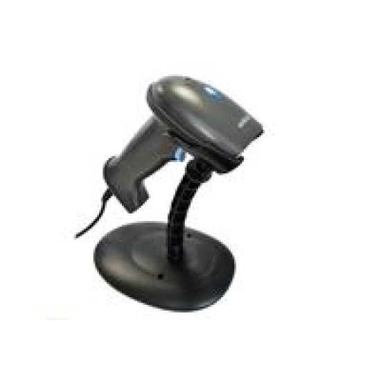 MS836B, 1D laser scanner, 2.4G wireless Bluetooth, USB. _x00D_ Comes with scanner  battery integrated ,  USB dongle and straight/black USB cable.